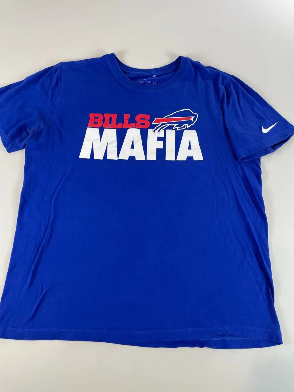 Nike Mens Blue Buffalo Bills Mafia Short Sleeve Tee Shirt Size L